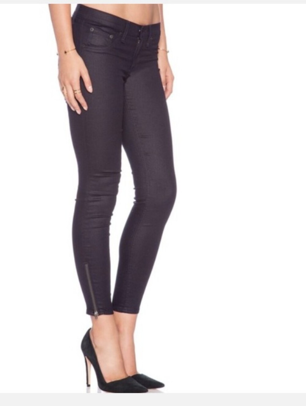 New Rag & Bone Skinny Jeans With A Tapered Hem, Size 27